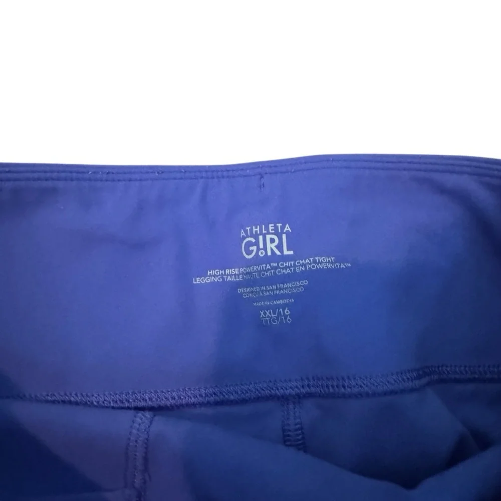 Athleta Girl Vibrant‎ Blue Leggings Sz XXL/16